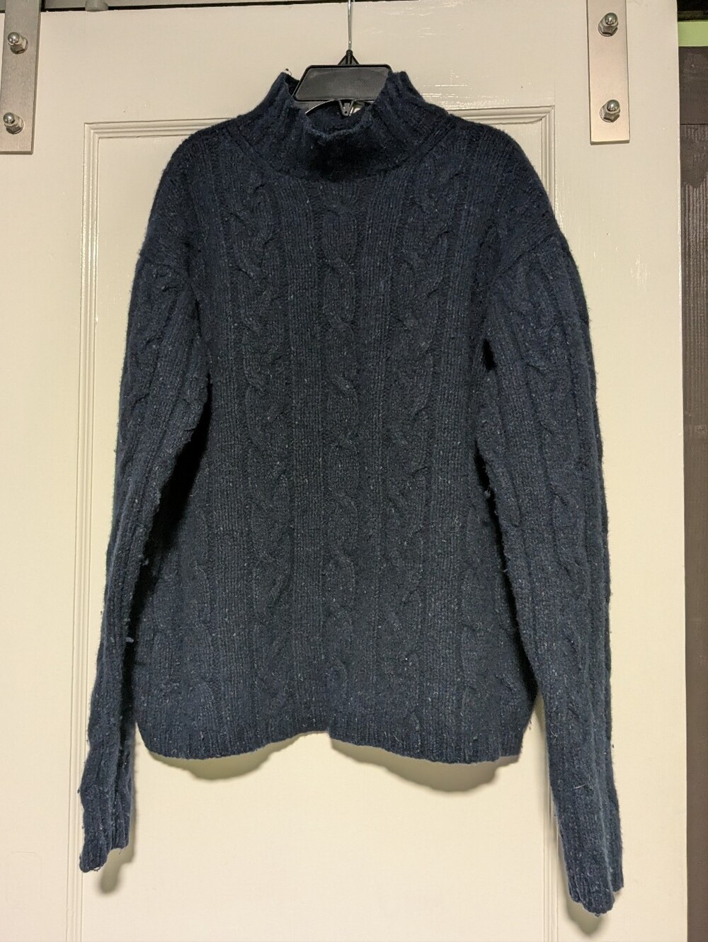 Donegal Cable American Eagle Outfiters Navy Blue Sweater Sz XL